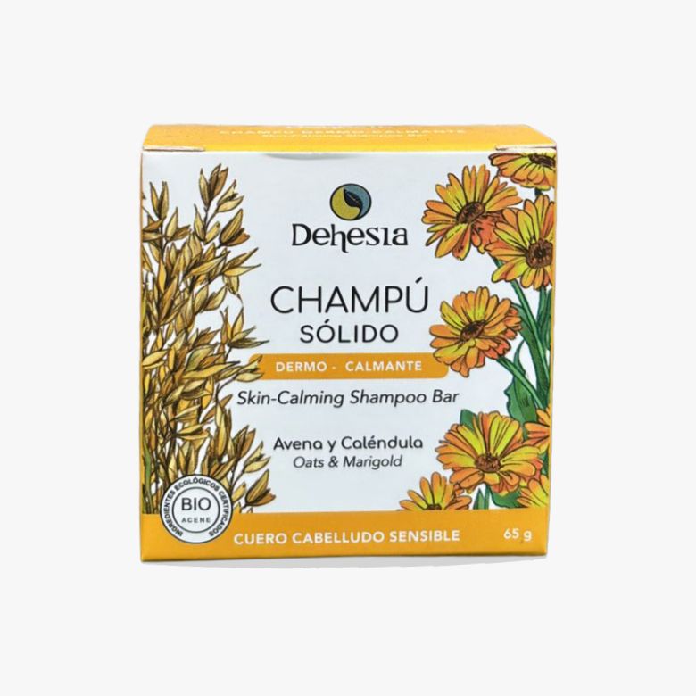 Dehesia champú sólido natural Dermo-Calmante con Avena y Caléndula 65gr