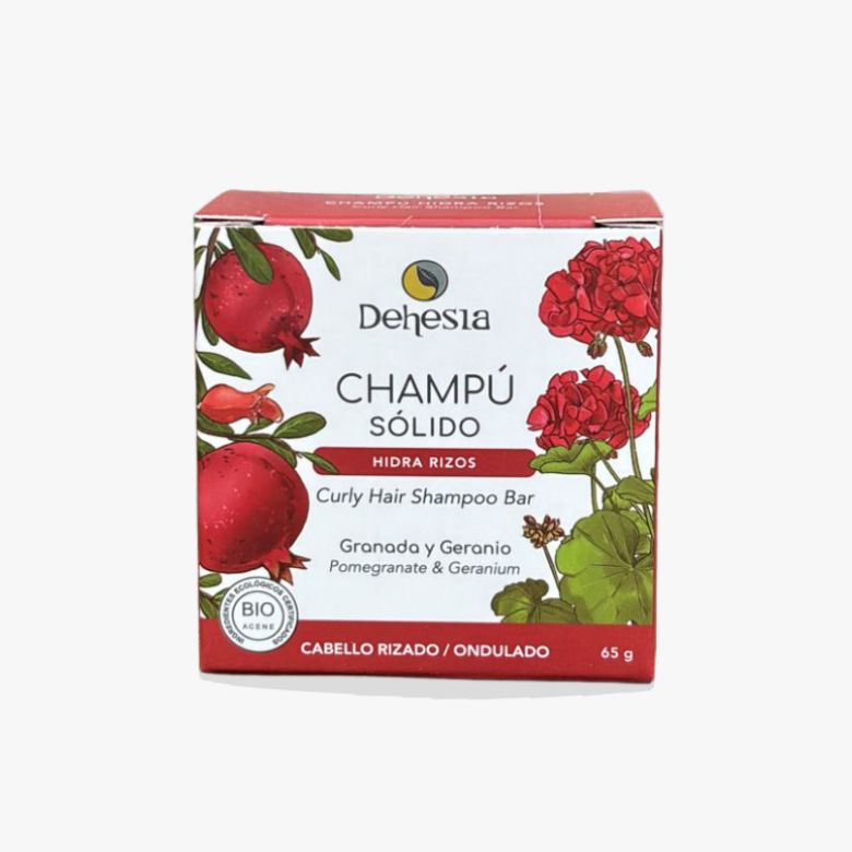 Dehesia champú sólido natural Hidra Rizos con Granada y Geranio 65gr