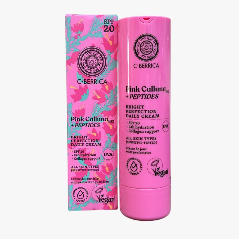 Natura Siberica crema facial iluminadora de día con protección 20 SPF