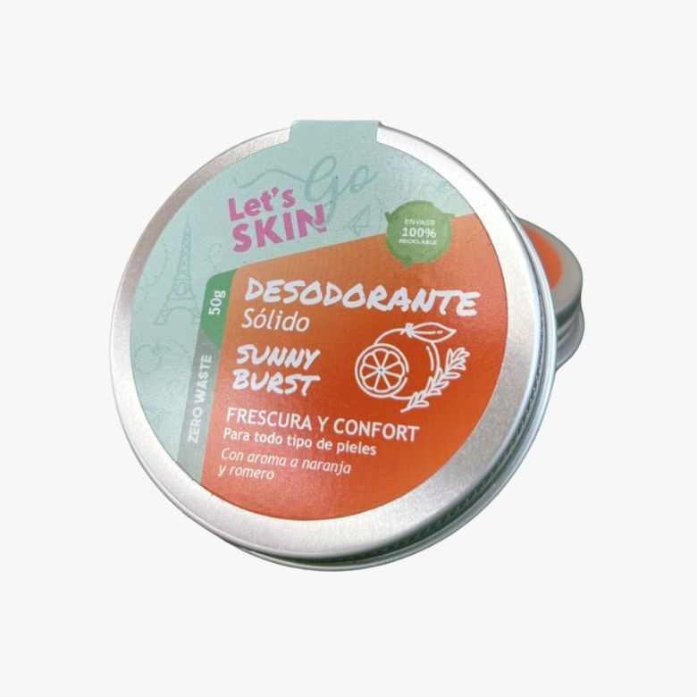 Let´s Go Skin desodorante natural en lata Naranja y Romero