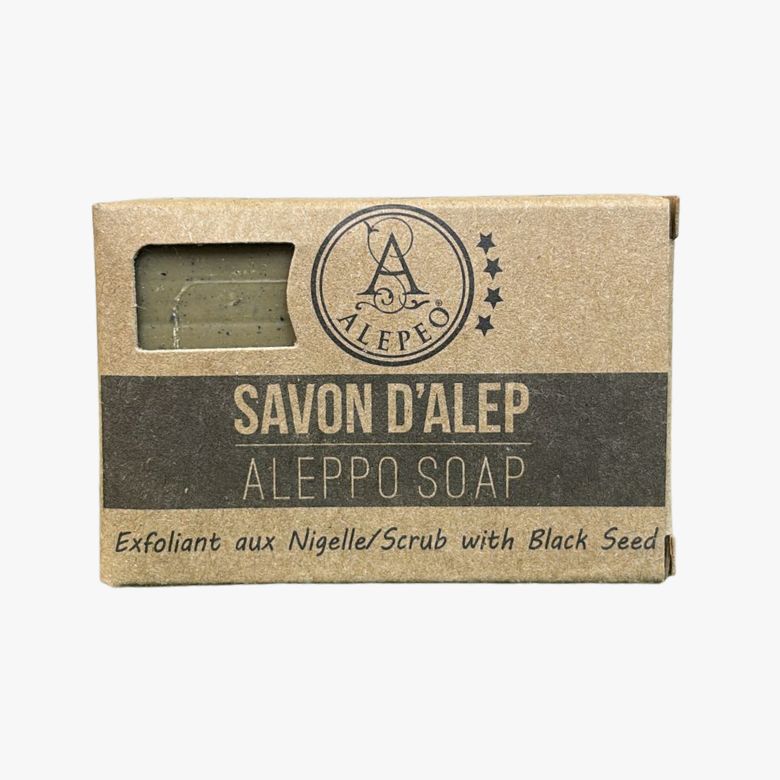 Jabón de Alepo exfoliante con semillas negras 100gr