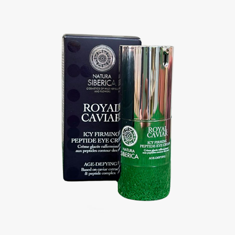 Natura Siberica contorno de ojos reafirmante con peptidos y caviar para pieles maduras